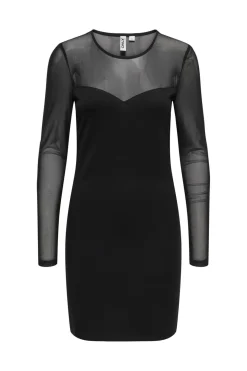 Only Kjoler<Onlheart-Becki L/S Mix Bodycondress
