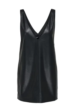 Sale Onlheidi Faux Leather Spencer Dress Kjoler