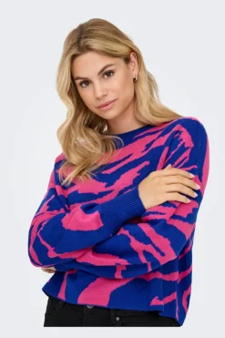 Sale Onlhilla Ls Jq Mix Box O-Neck Knt Strik|Bluser & Skjorter