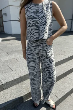 Discount Onlhope Zebra Wide Sik Bukser, Jeans & Leggings