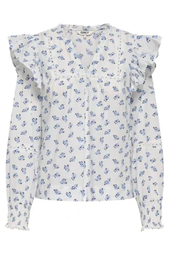 Sale Onlidris Ls Frill Tape Top Bluser & Skjorter
