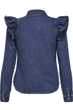 Sale Onlindigo Ls Frill Shirt Qyt Bluser & Skjorter|Ammevenligt Tøj