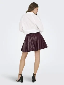 Only Nederdele<Onljacky Faux Leathe Skater Skirt