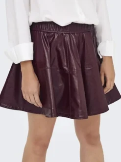 Only Nederdele<Onljacky Faux Leathe Skater Skirt