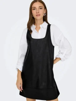 Only Kjoler<Onljosie Faux Leather Dress Cc