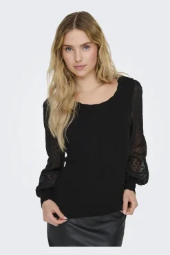 Hot Onljulie Life Ls Mix O-Neck Cc Knt Bluser & Skjorter|Strik