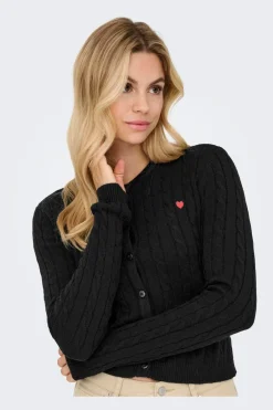 Only Cardigans|Ammevenligt Tøj<Onlkatia Ls Cable Button Cardigan Cc Knt
