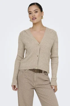 Only Cardigans|Ammevenligt Tøj<Onlkatia Ls Cable V-Neck Cardi Knt Nca