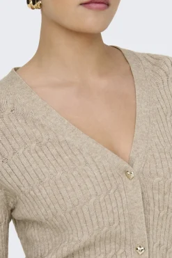 Only Cardigans|Ammevenligt Tøj<Onlkatia Ls Cable V-Neck Cardi Knt Nca