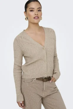 Only Cardigans|Ammevenligt Tøj<Onlkatia Ls Cable V-Neck Cardi Knt Nca