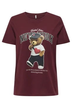 Only T-Shirts & Toppe<Onllina Life S/S Bear O-Neck Box