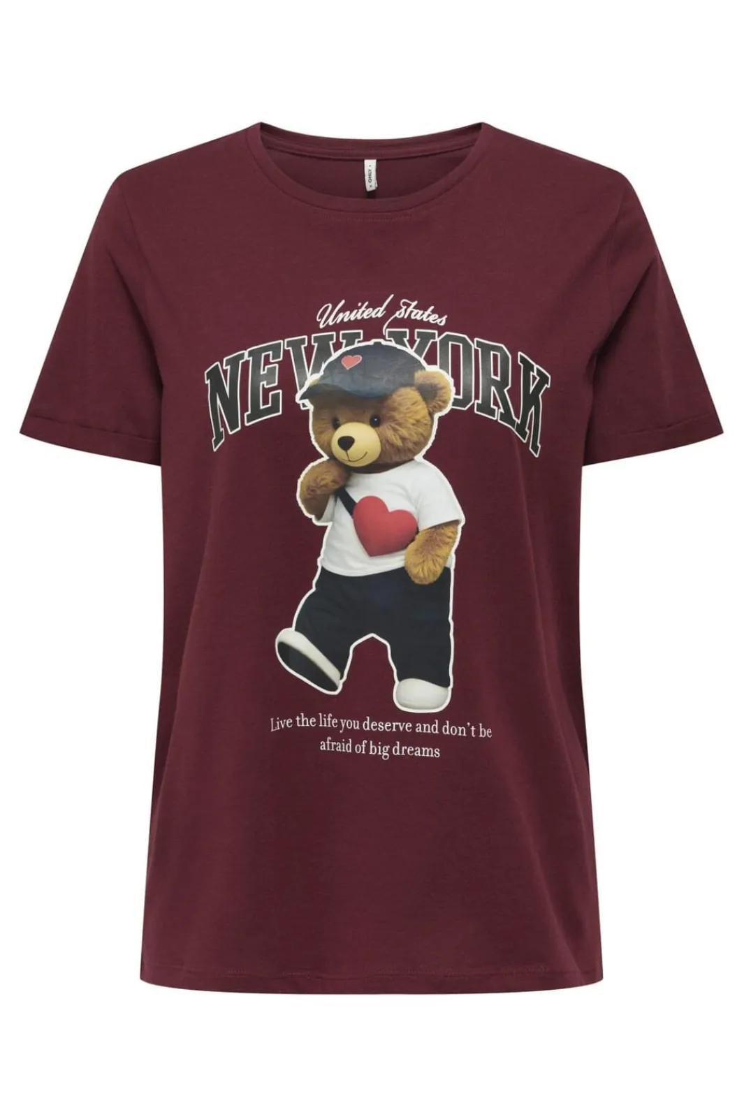 Only T-Shirts & Toppe<Onllina Life S/S Bear O-Neck Box
