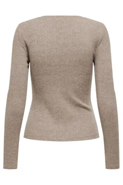 New Onllinea L/S O-Neck Button Top Cc T-Shirts & Toppe