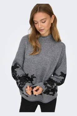 Only Strik|Bluser & Skjorter<Onllisa Ls Highneck Detail Knt
