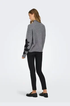 Only Strik|Bluser & Skjorter<Onllisa Ls Highneck Detail Knt