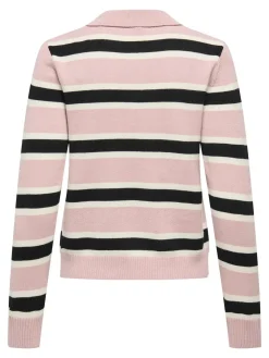 Only Strik|Bluser & Skjorter<Onllondon Ls Stripe Polo Cc Knt