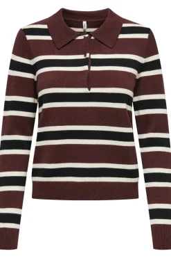 Sale Onllondon Ls Stripe Polo Cc Knt Strik|Bluser & Skjorter