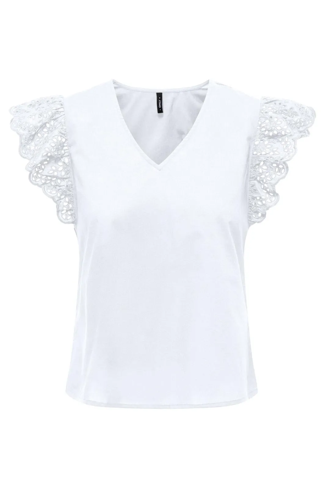 Only T-Shirts & Toppe<Onllou Life Emb S/S Frill Top