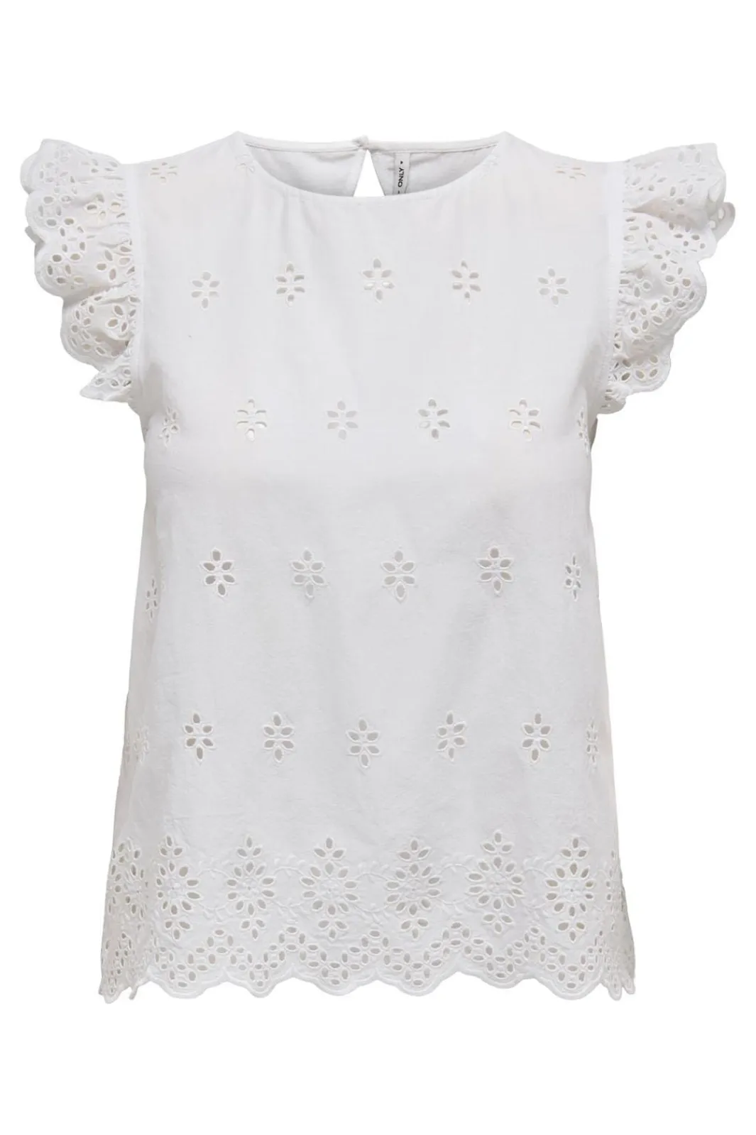 Only Sæt 🛍️|T-Shirts & Toppe<Onllou Life Emb S/S Open Back Top