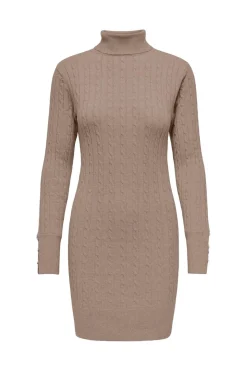 Only Kjoler<Onllouis Ls Rollneck Cable Dress At Knt