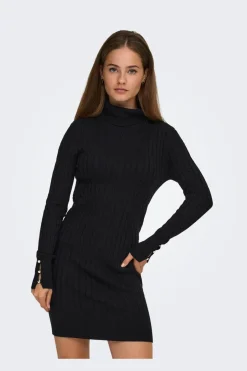 Onllouis Ls Rollneck Cable Dress At Knt Kjoler