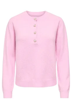Only Cardigans|Ammevenligt Tøj<Onlmacey Ls Oneck Half Button Knt