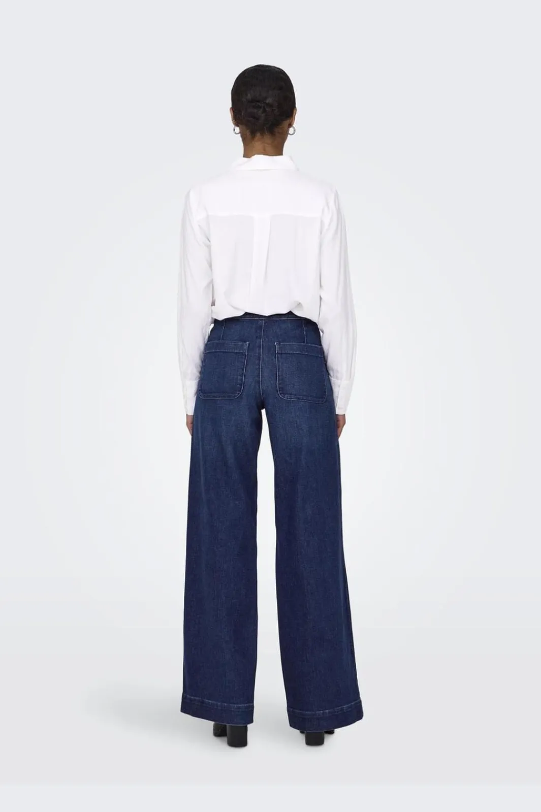Onlmadison Button Wide Gen533Noos Bukser, Jeans & Leggings