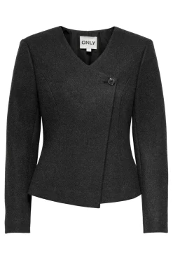 Only Sæt 🛍️|Overtøj & Jakker<Onlmaika L/S Asym Fit Jacket Ox