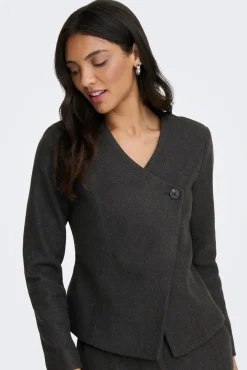Only Sæt 🛍️|Overtøj & Jakker<Onlmaika L/S Asym Fit Jacket Ox