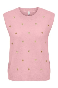 Only Veste<Onlmelody Sl Embroidery O-Neck Knt