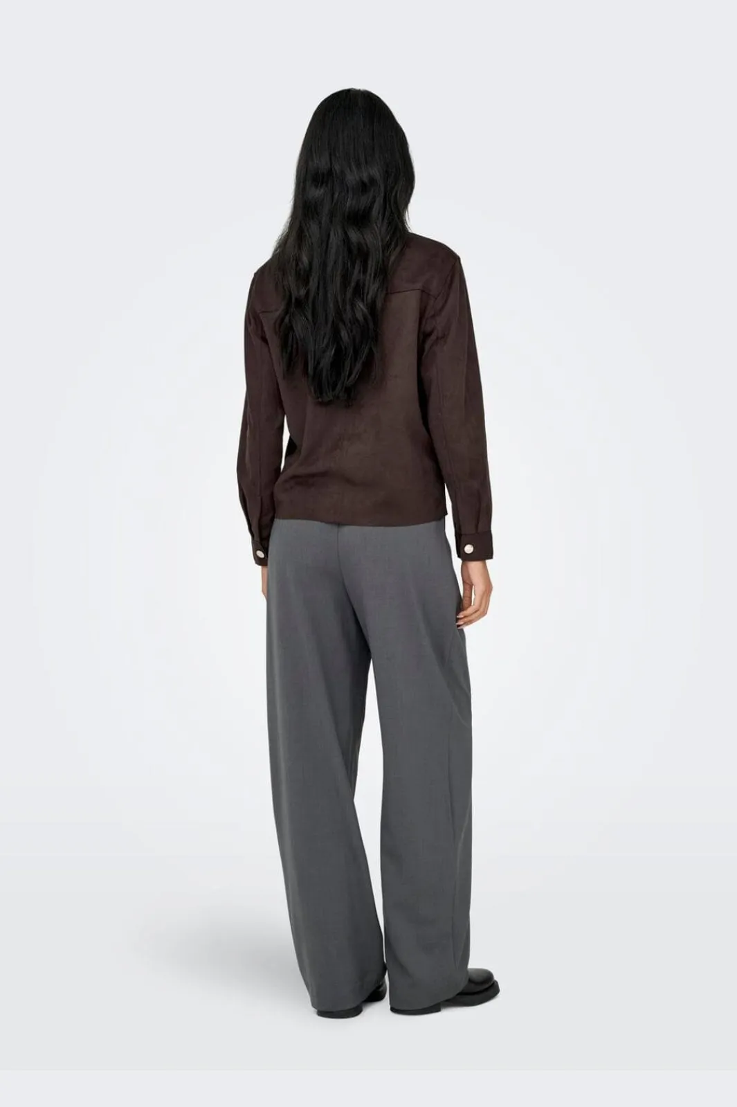 Hot Onlmira L/S Faux Suede Shirt Bluser & Skjorter|Ammevenligt Tøj