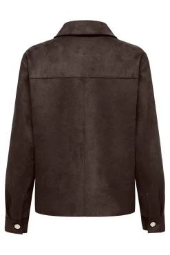 Hot Onlmira L/S Faux Suede Shirt Bluser & Skjorter|Ammevenligt Tøj