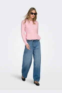 Only Cardigans|Ammevenligt Tøj<Onlmonique Life Ls Peplum Cardi Knt