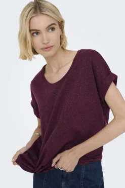 Only T-Shirts & Toppe<Onlmoster Glitter S/S Top