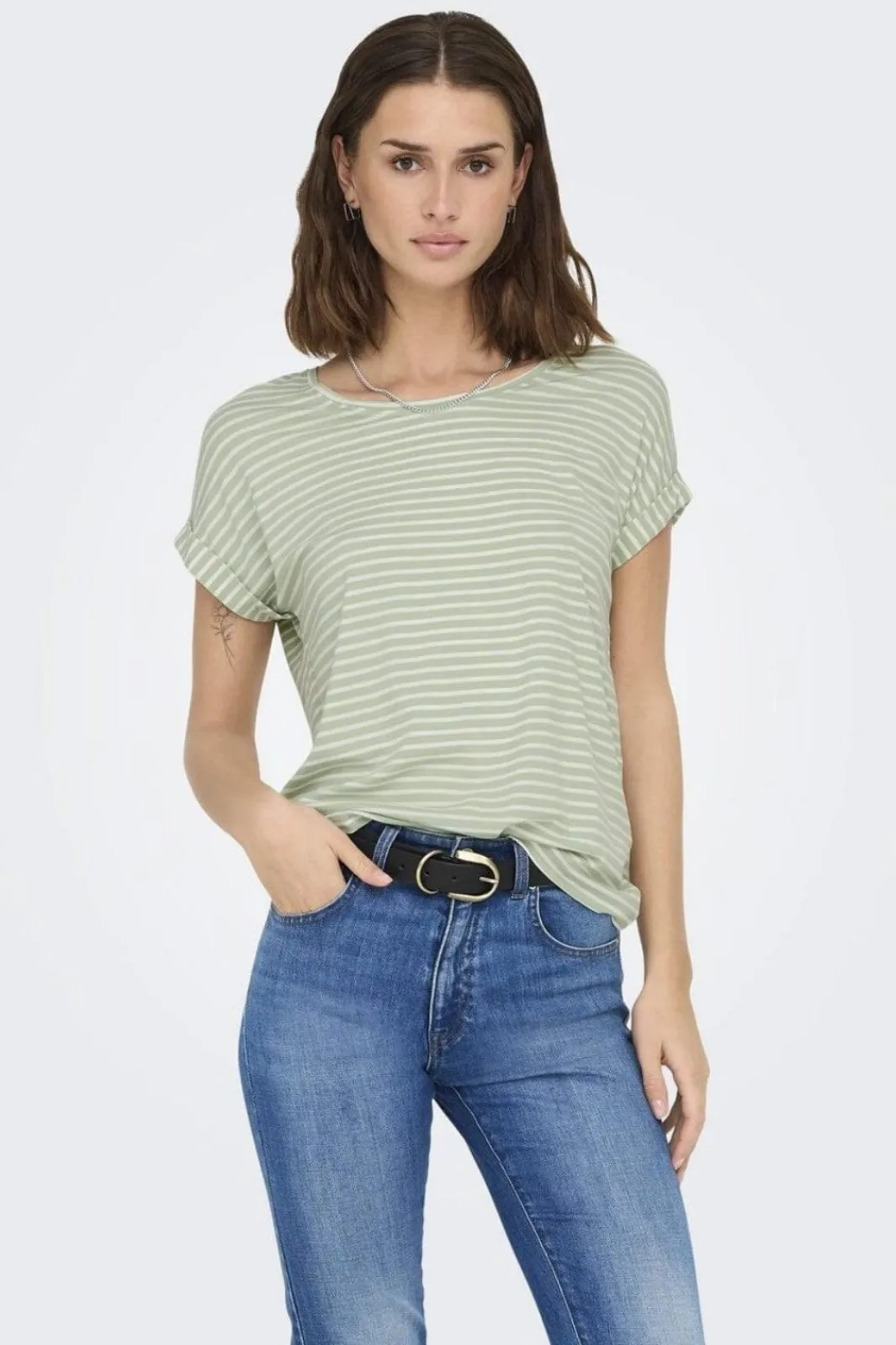 Only T-Shirts & Toppe<Onlmoster Stripe S/S O-Neck Top