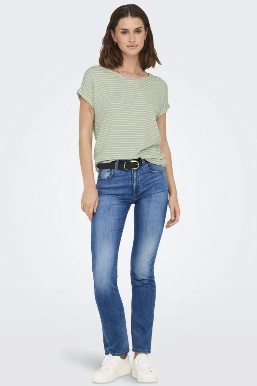 Only T-Shirts & Toppe<Onlmoster Stripe S/S O-Neck Top
