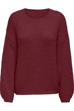 Onlnordic Life Ls O-Neck Knt Strik|Bluser & Skjorter