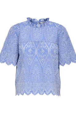 Only T-Shirts & Toppe<Onlnyla Tulum Emb Ss Top