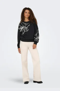 Only Sweatsæt & Comfy Wear|Bluser & Skjorter<Onlodessa L/S O-Neck Box Ub Swt