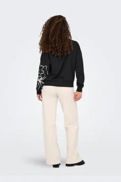 Only Sweatsæt & Comfy Wear|Bluser & Skjorter<Onlodessa L/S O-Neck Box Ub Swt