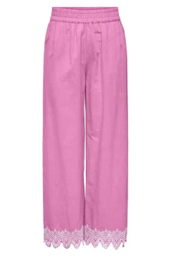 Best Onlpaula Tulum Emb Pull-Up Pant Bukser, Jeans & Leggings
