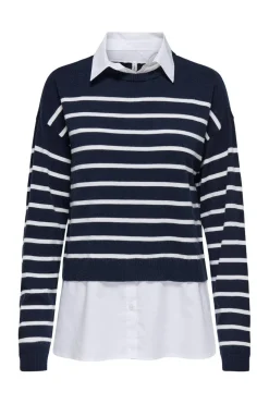 Only Strik|Bluser & Skjorter<Onlpayson Ls Mix Pullover Knt