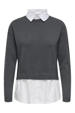 Only Strik|Bluser & Skjorter<Onlpayson Ls Mix Pullover Knt