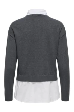 Only Strik|Bluser & Skjorter<Onlpayson Ls Mix Pullover Knt