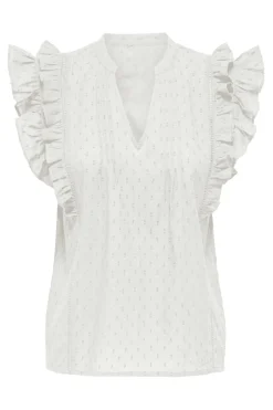 Only T-Shirts & Toppe<Onlraina S/L V-Neck Ruffle Top Ox