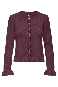Only Cardigans<Onlrima Life Ls Frill Butto Cardi Knt