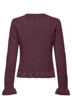 Only Cardigans<Onlrima Life Ls Frill Butto Cardi Knt