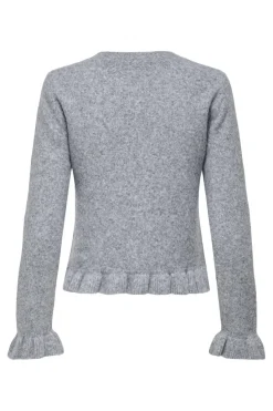 Only Cardigans|Ammevenligt Tøj<Onlrima Life Ls Frill Butto Cardi Knt