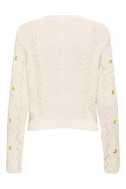Only Strik|Bluser & Skjorter<Onlrita Life Ls Embr Cable Knt