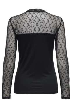 Only T-Shirts & Toppe<Onlsalina L/S Lace Mix Top
